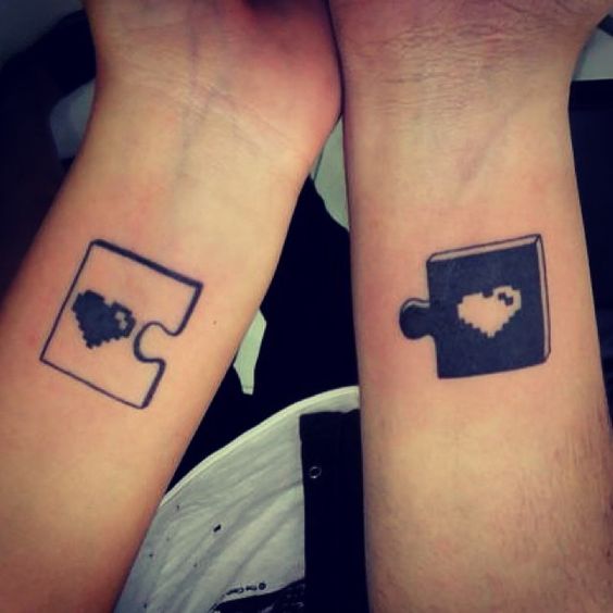 tatouage couple puzzle